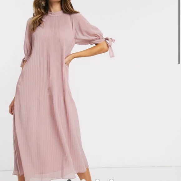 ASOS | Dresses | Pleated Trapeze Midi Dress | Poshmark